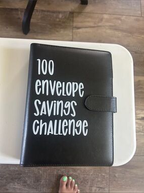 100 Envelope Savings Challenge Ledger - Black